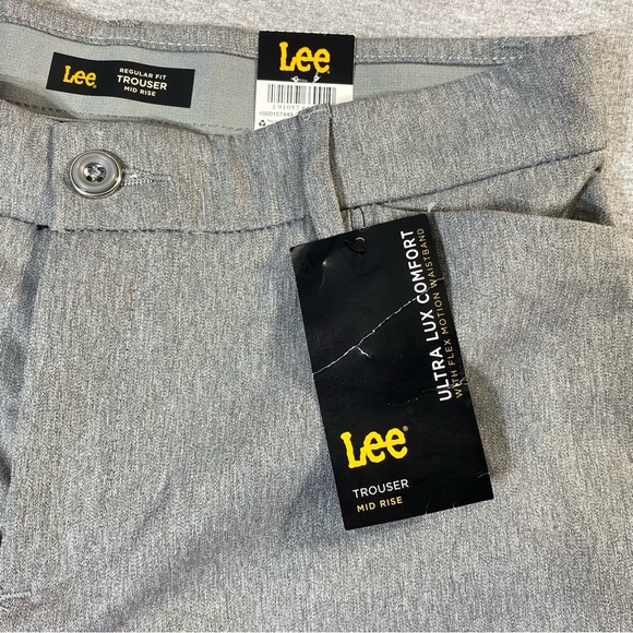 Lee Women's Flex Motion Regular Fit Trouser Pants Size 8 Short Ash Heather NWT - Picture 5 of 16